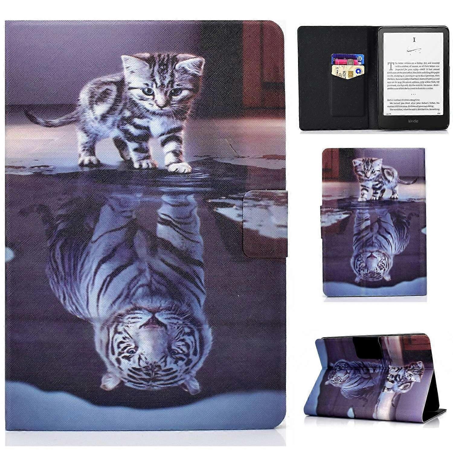 For Amazon Kindle Paperwhite (2024) Case Stand Pattern Printed Leather Cover