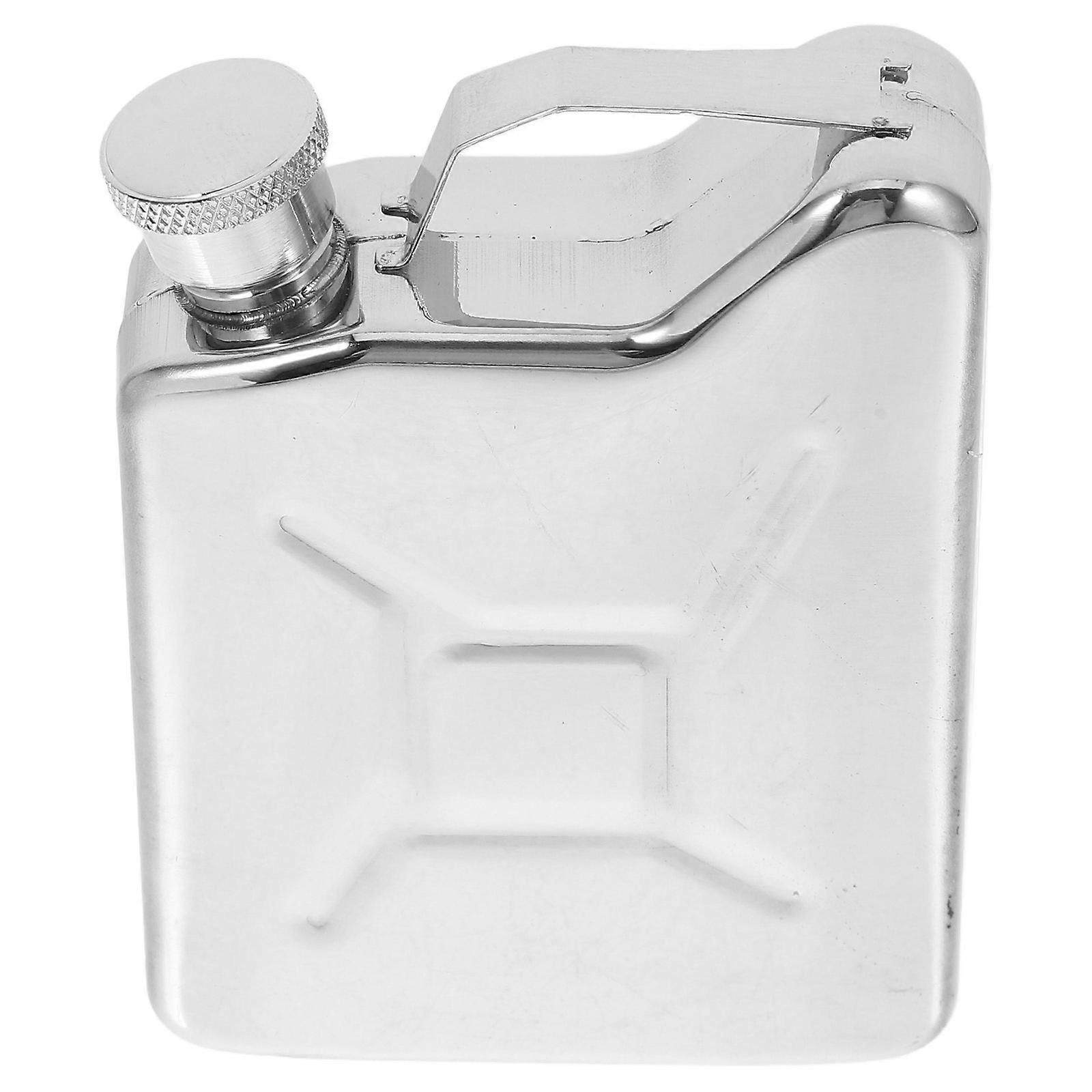 Silver Stainless Steel Wine Flask for Storage Use Portable Hip Flask