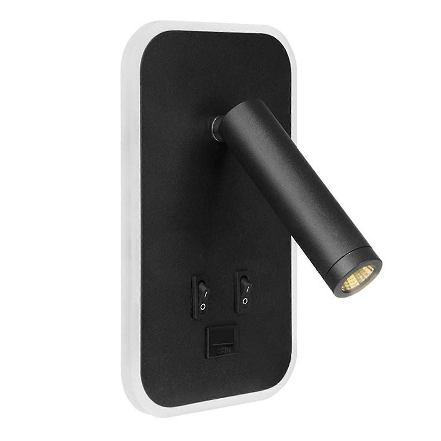 USB Wall Light with 330° Rotation, Bedside Reading Lamp & Charger