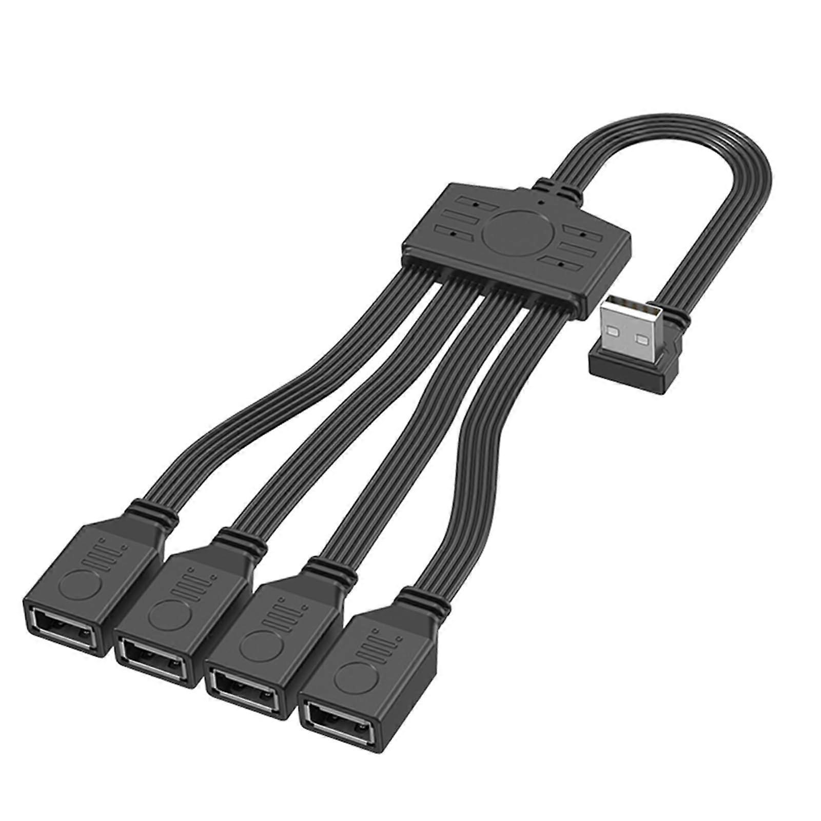 4 Port USB 2.0 Splitter Cable Adapter for MultiDevice Fast Charging and Data Transfer