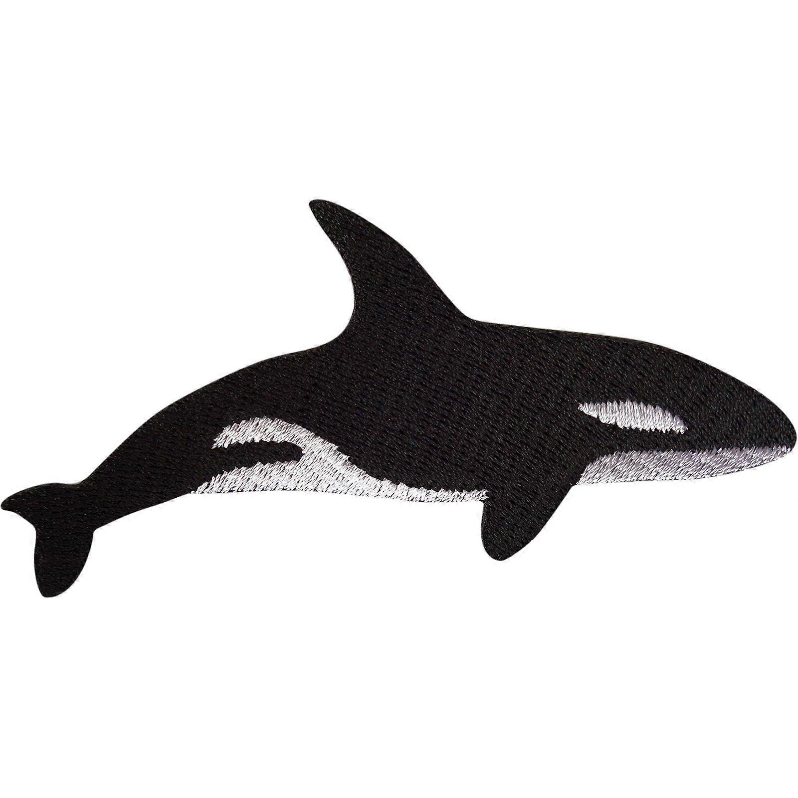 Orca Patch Killer Whale Embroidered Iron On Sew Badge for Clothes Durable EyeCatching Design
