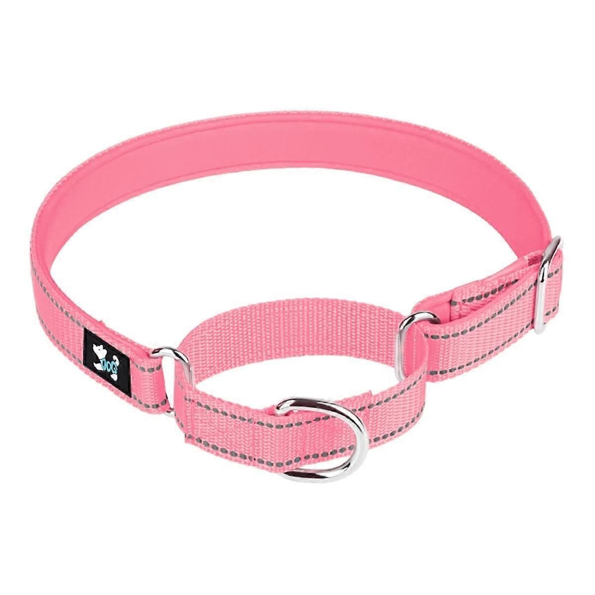 Adjustable Martingale Dog Training Collar with Soft Neoprene Padding for Small Medium Large Dogs, Pink M