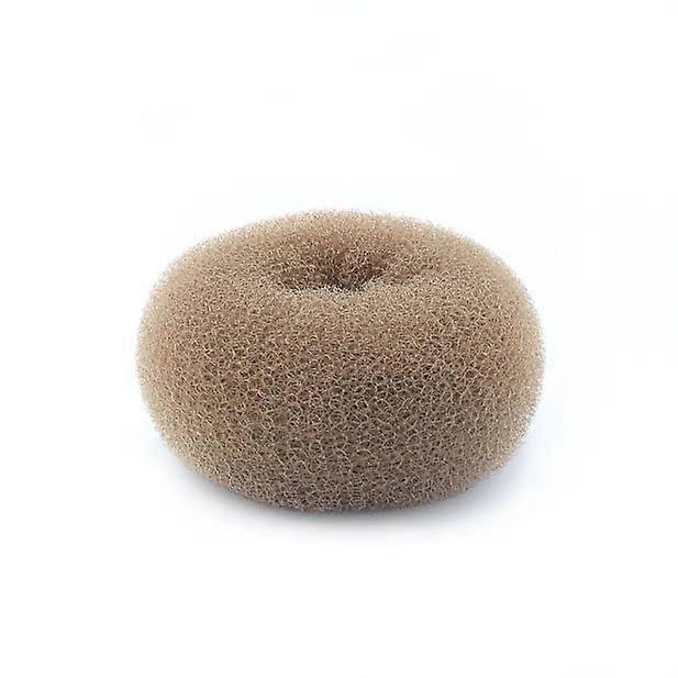 Small Brown Hair Bun Maker Donut Shaper Ring for Easy Updo Styling Compact 7cm