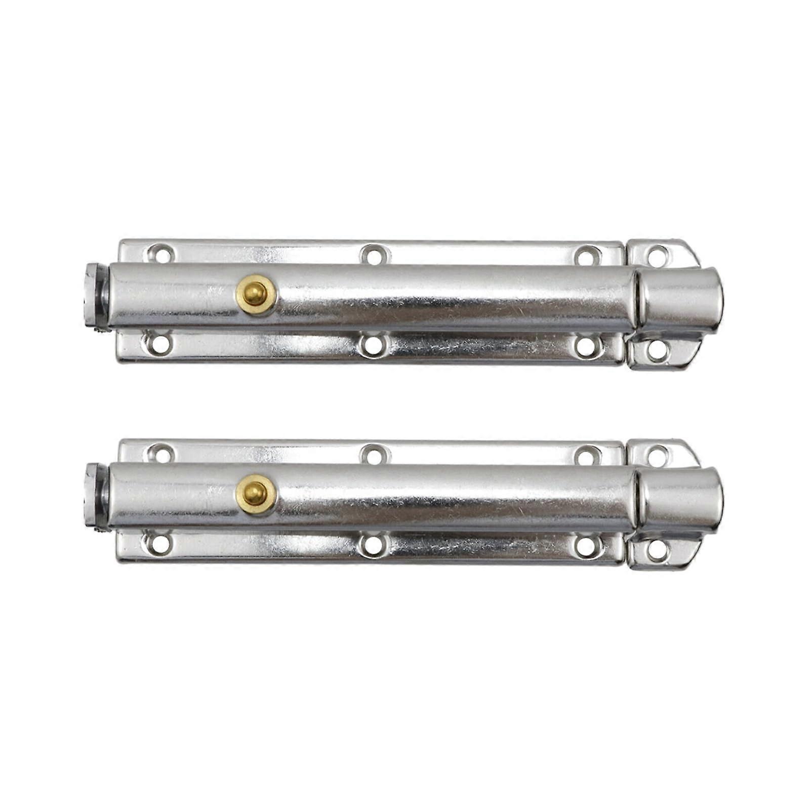 2 Pack Stainless Steel Automatic Spring Bolt Gate Latch 5.63 Inch Heavy Duty Door Lock