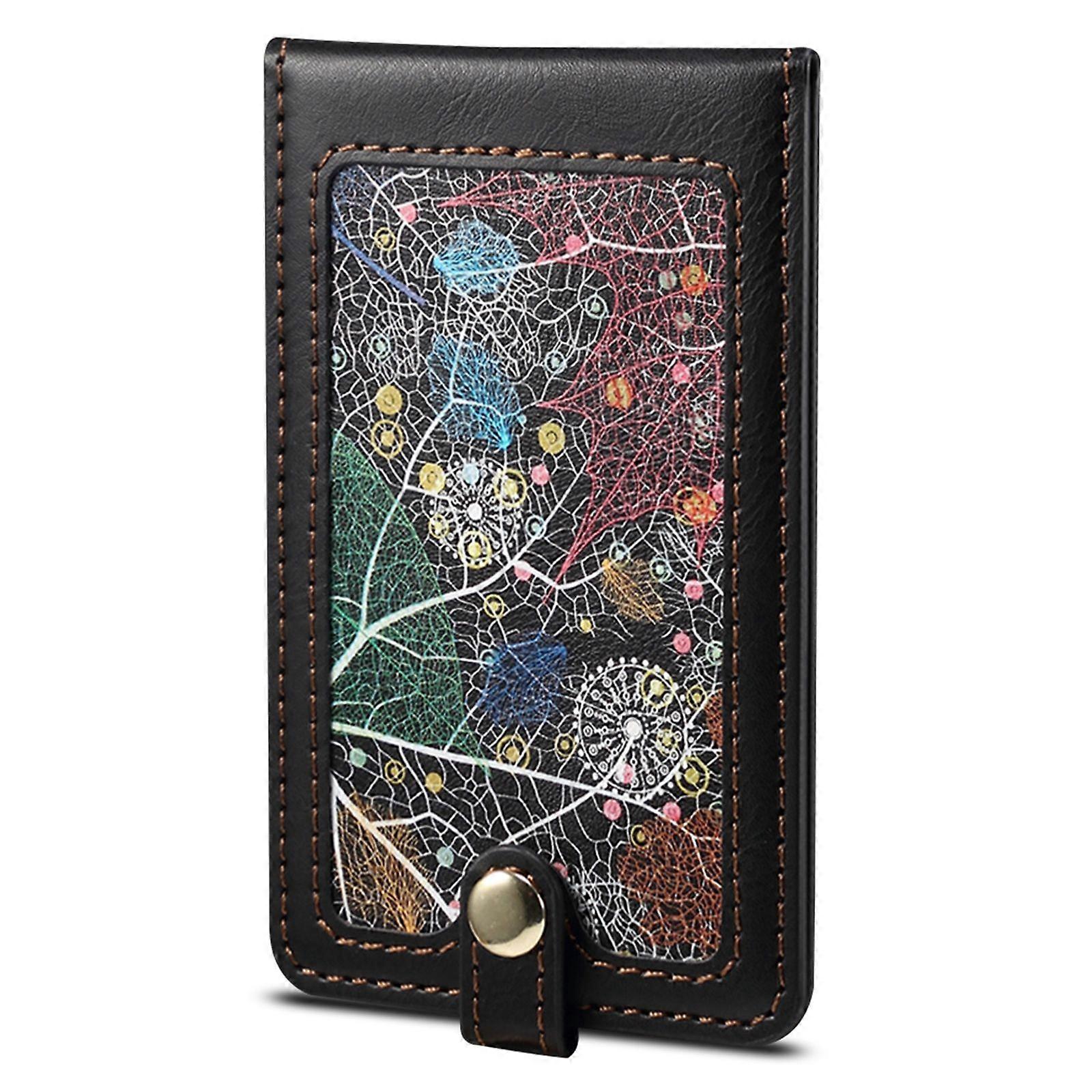 Credit Card Holder Pattern Mini Front Pocket Wallet Card Case with ID Window