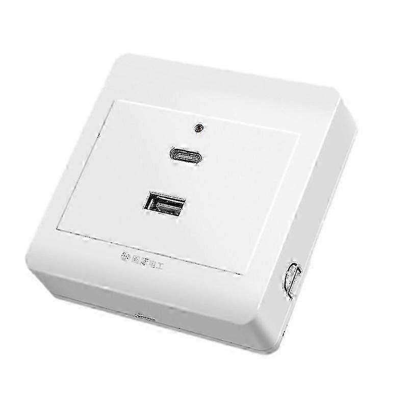 USB Wall Outlet with Type C Charger 18W 220V Receptacle EU Plug