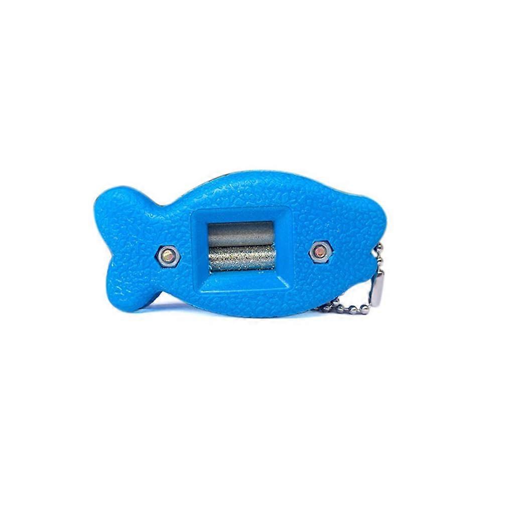 Ice Skate Sharpener with Precise Edge Grinding and AntiSlip Grip, Blue Skate Sharpening Tool for Maintenance