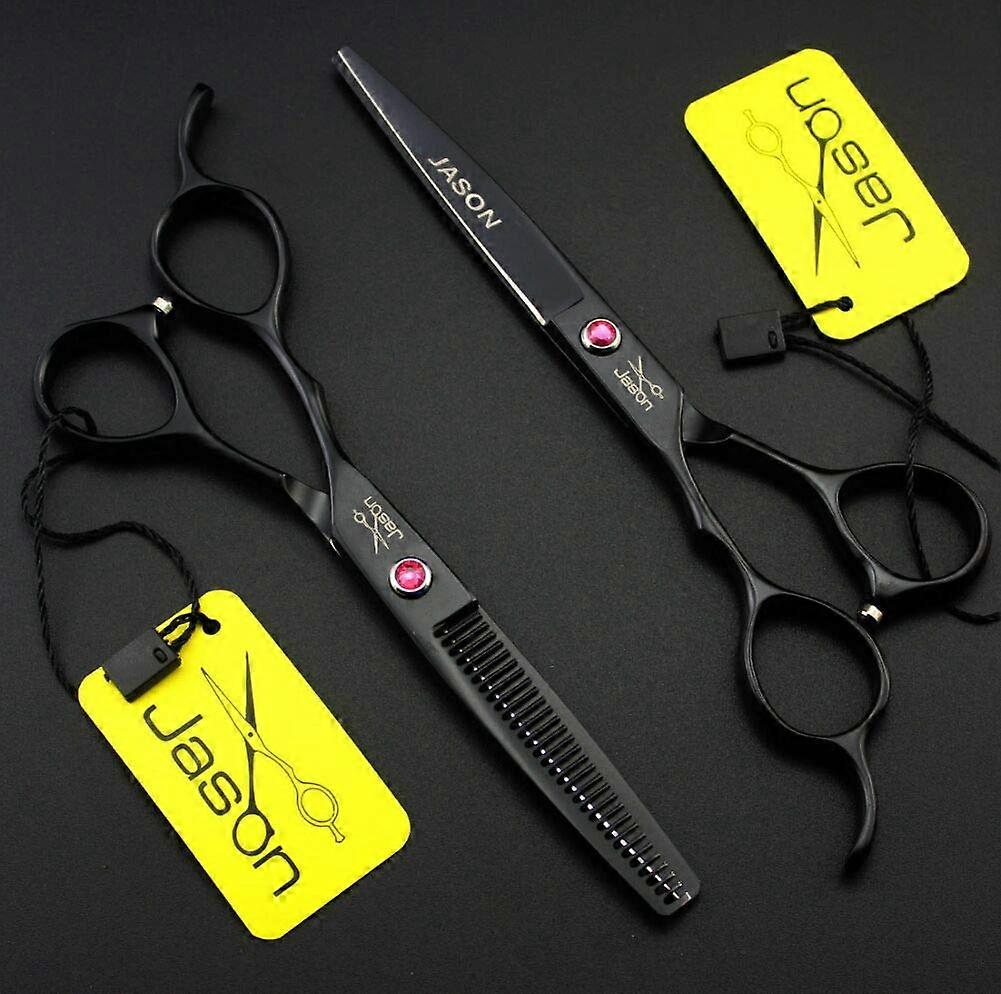 Left Hand Hairdressing Scissors and Thinning Shears Set, 6 Inch Professional Barber Tools with Case