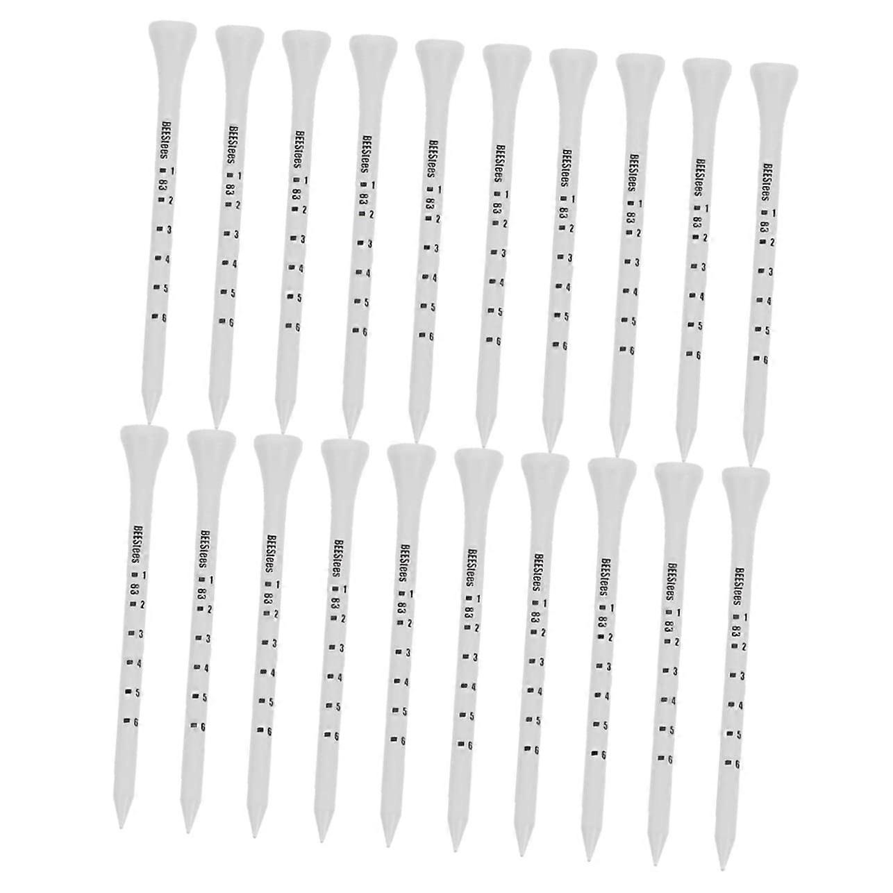 100Pcs Wooden Golf Tees with Height Scale Durable Lightweight for Practice and Play