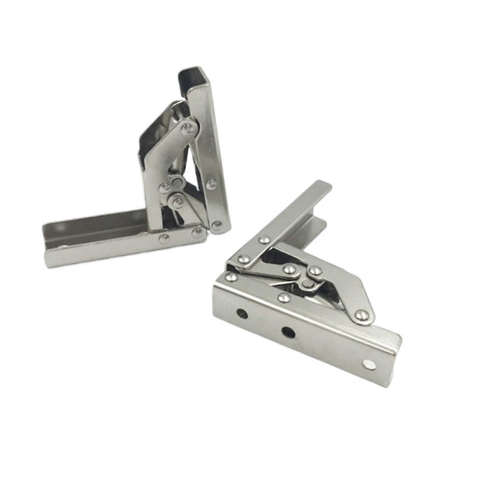 Folding Shelf Brackets 90° Locking Hidden Wall Mounted Table Hinges SpaceSaving 2pcs Set