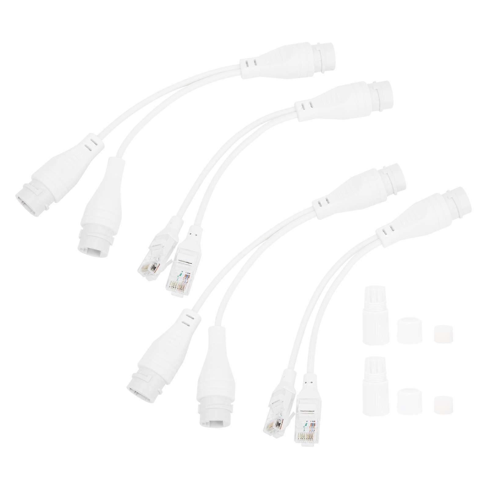 2 Set POE Adapter Cable and Splitter ABS Plastic Power and Data for IP Cameras Wireless APs