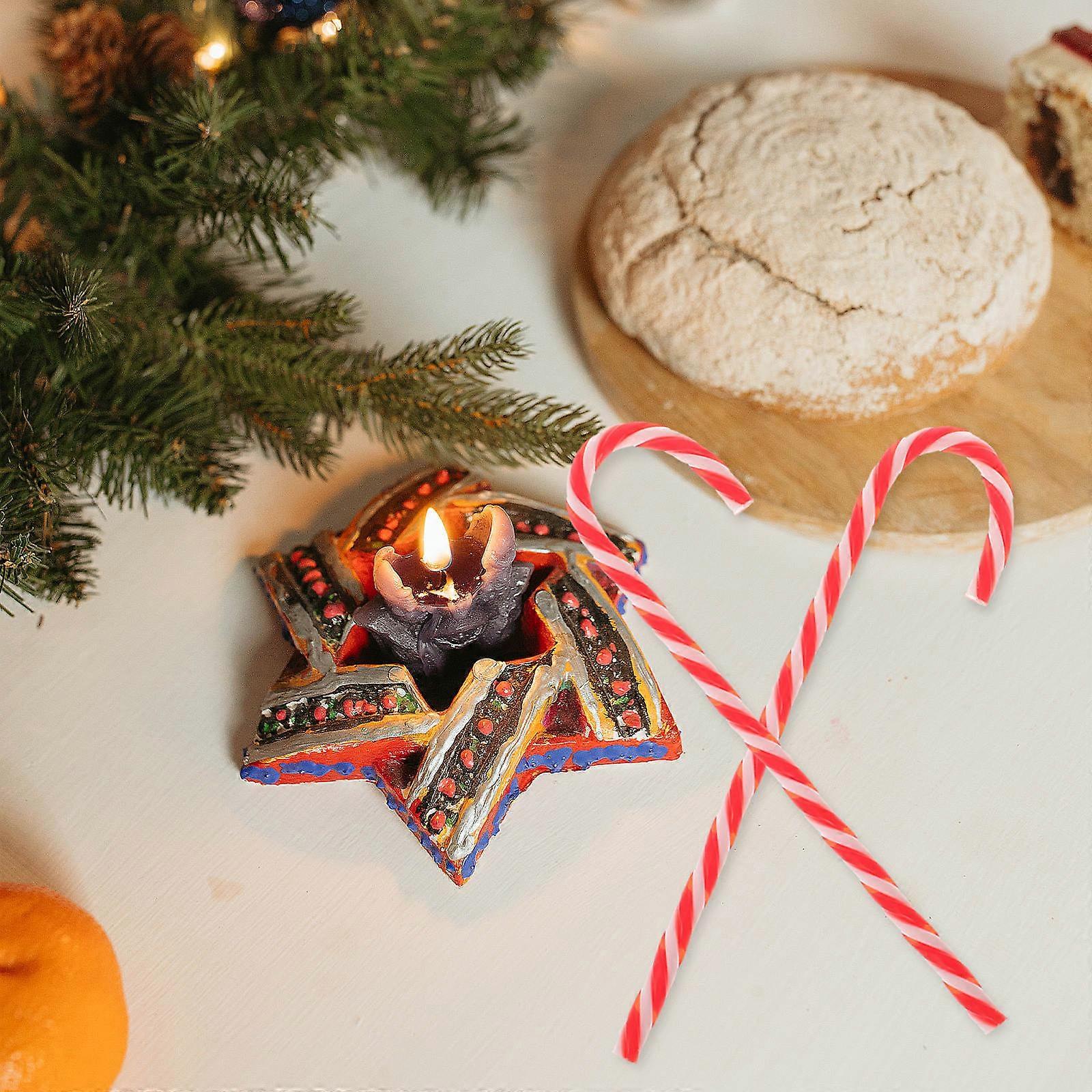 Christmas Candy Cane Decoration for Christmas Use 6Pcs Creative Tree Markers