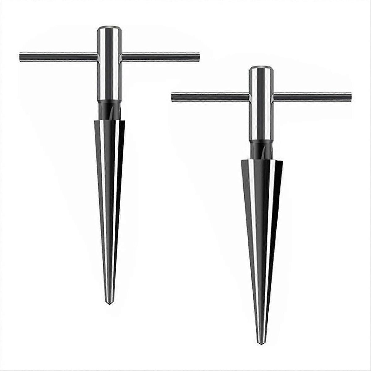 2Pcs T Handle Taper Reamer ,Reamers Tool Round Handle