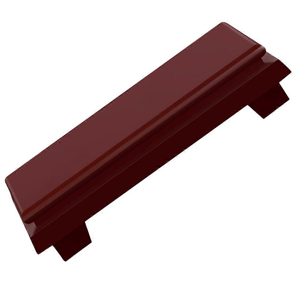 Long Rectangular Vase Pedestal Stand for Holding Use Dark Red Wood
