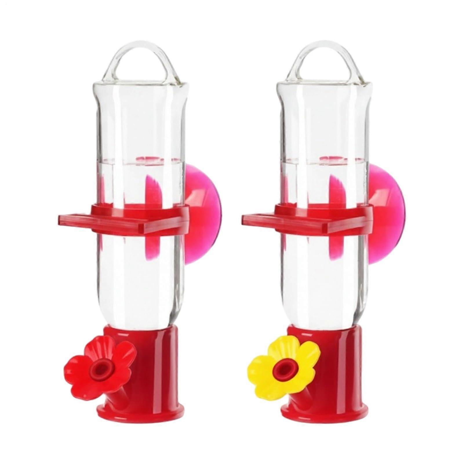 Hummingbird Feeder Window Mounted with Clear Viewing, Squirrel Resistant, Easy Suction Cup, 2 Pack