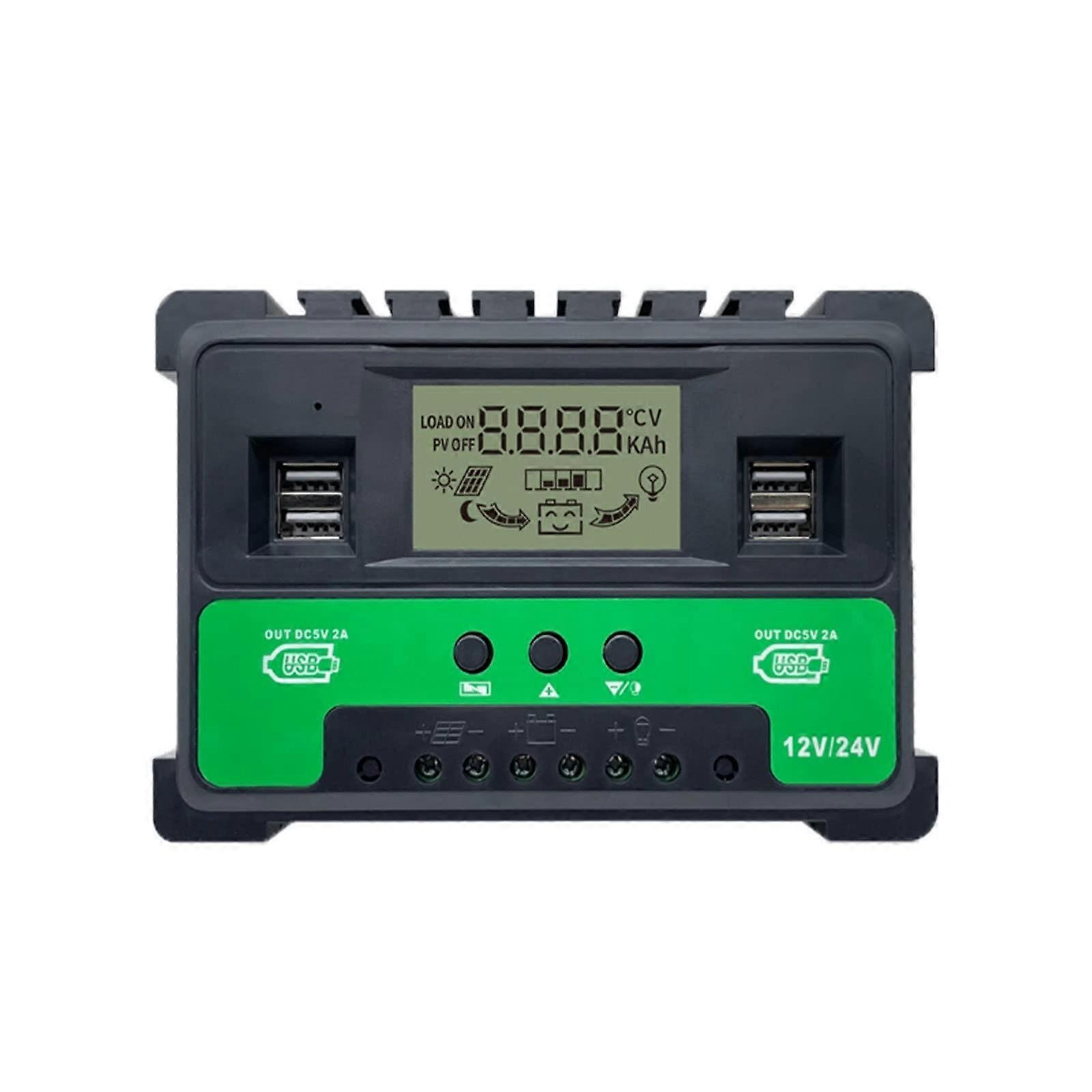 Solar Charge Controller 12V/24V Dual Voltage Automatic Street Light Regulator 30V Adjustable