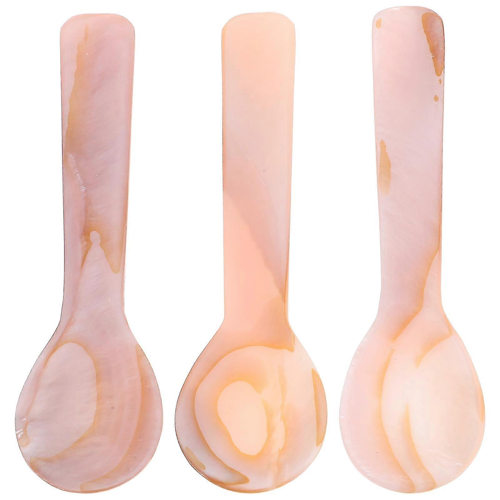 3pcs Small Multi function Shell Dessert Caviar Serving Spoons