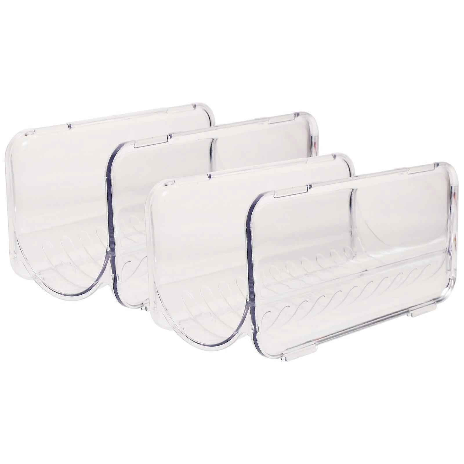 Transparent Water Bottle Organizer with Stackable Plastic Holders 2Pcs Set