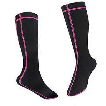 Long Scubas Socks For Men And Women With Antislip Design Perfect For Snorkeling Beach Walking Surfing In All Season  black rose red M