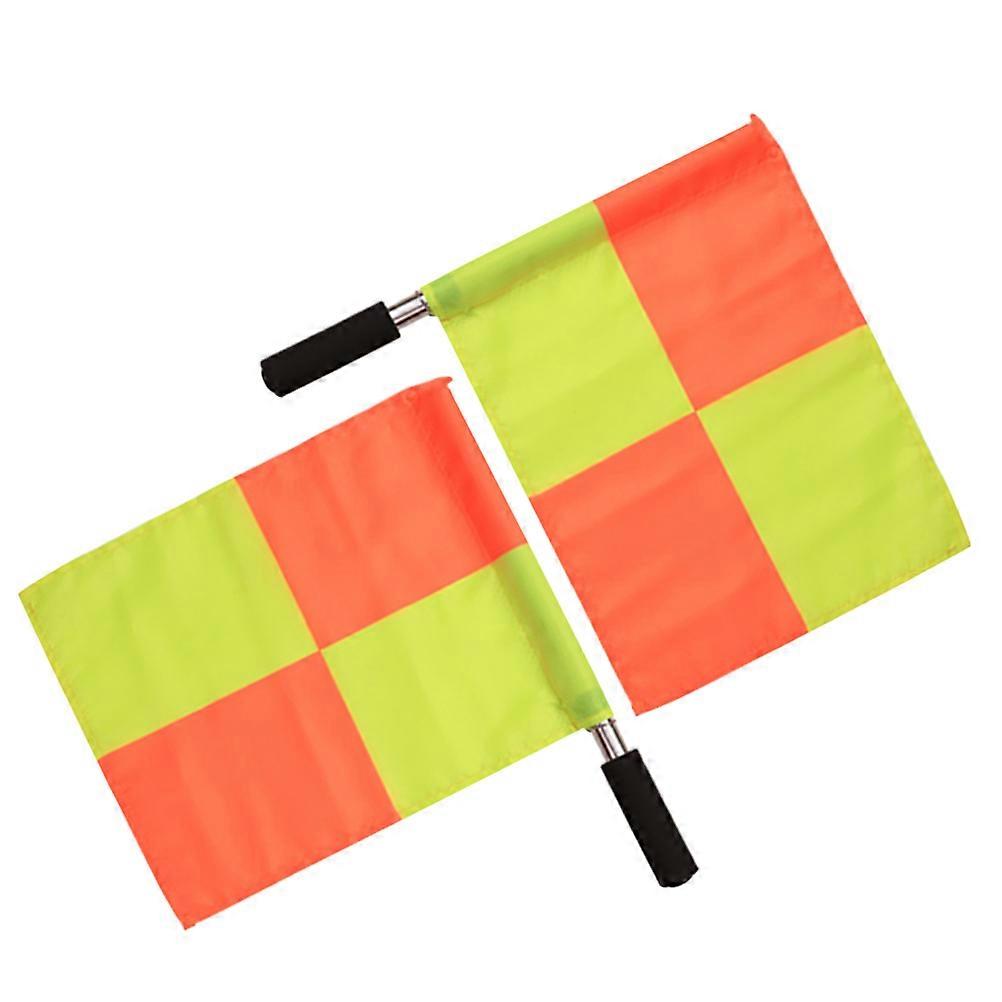 Soccer Referee Flags Large Checkered Polyester Flag for Training 6Pcs Set