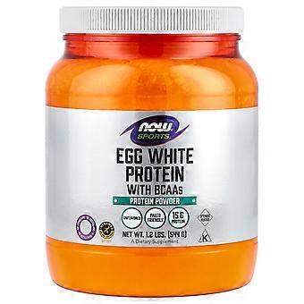 NOW Foods, Sports, Białko z białek jaj z BCAA, proszek białkowy, bezsmakowy, 544 g