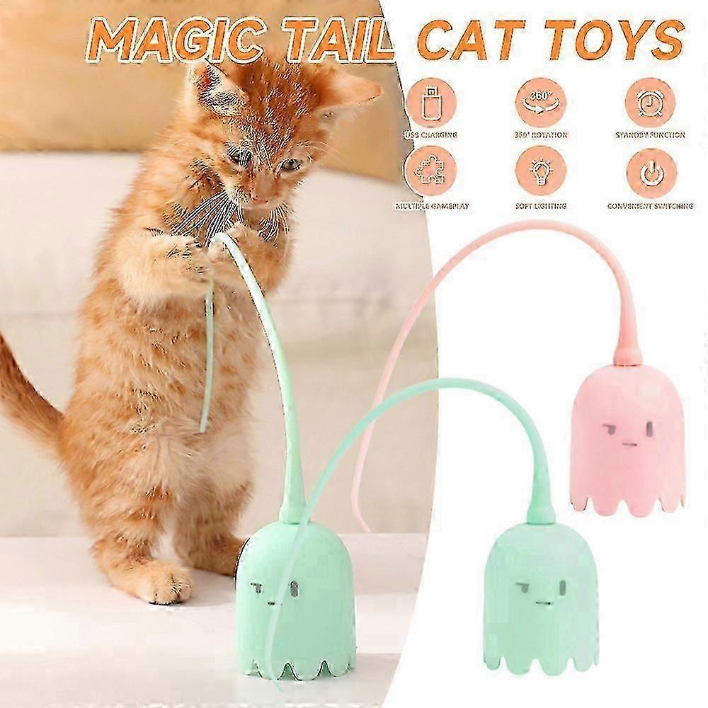 Queue magique interactive pour chatons avec rotation électrique
