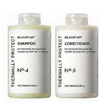 Wash and Shine Hair Kit: No. 4, 5 Shampoo & Conditioner Set to Cleanse, Hydrate, & Control Frizz Up to 72 Hours, Bonding Oil for Shine & Protect, For
