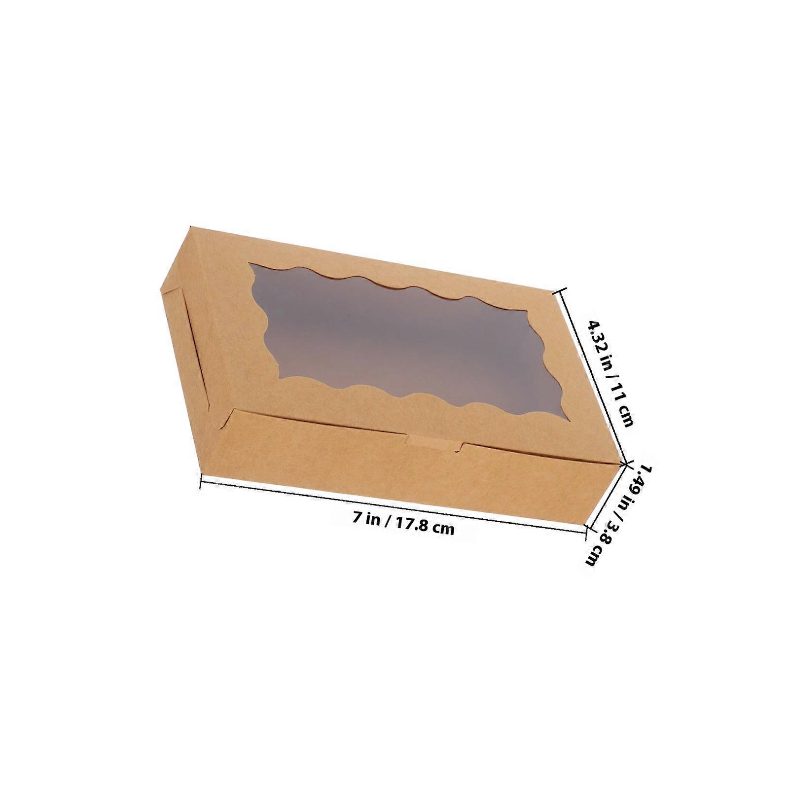 Cookie Box with Window Paper Packaging Box for Storage 12Pcs