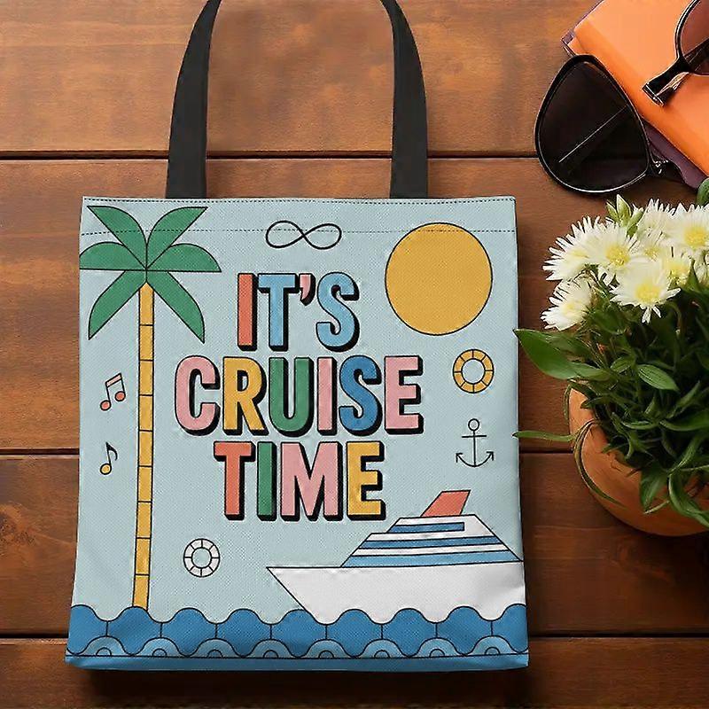 Sac fourre-tout Cruise Time Beach (1 pièce), style estival pour les vacances, les voyages, les fêtes sur la plage, cadeau - Rpolk