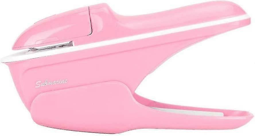 Stapler - Abs Without Stapling Staple Staple Book Without Staple Hand Binding Tool With A Hand (pink)