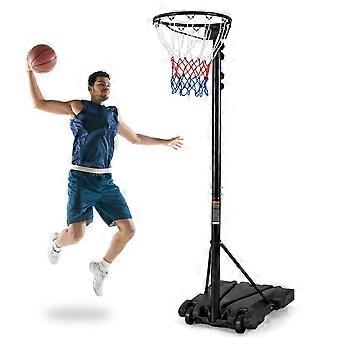 Basketball hoop outdoor portable basketball stand 260-305cm height adjustable black