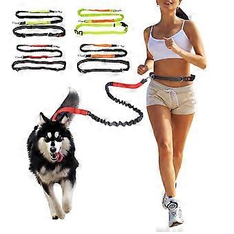 Pet Reflective Traction Rope Elastic Hands Free Dogs Lead Running Belt Jogging Waist Leash