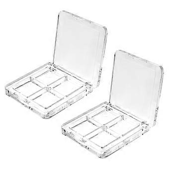 2PCS Empty Eyeshadow Dishes DIY Eyeshadow Palettes Eyeshadow Subpackaging Boxes for Women Girls Ladies