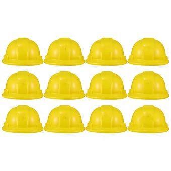 12stk Konstruktion Hatte Børn Plastic Hatte Konstruktion Party Supplies (gul)