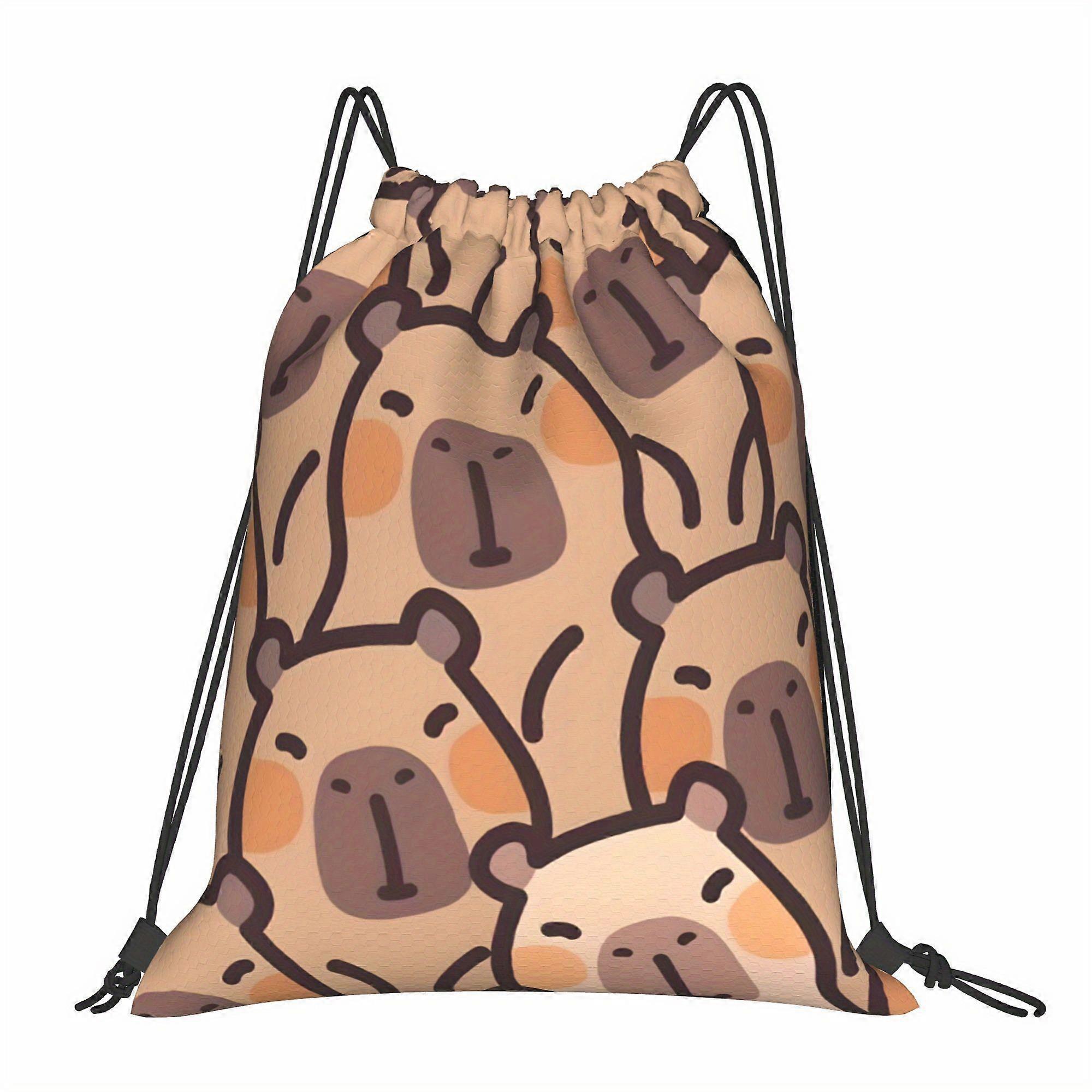Capybara Drawstring Bags-Gqazw