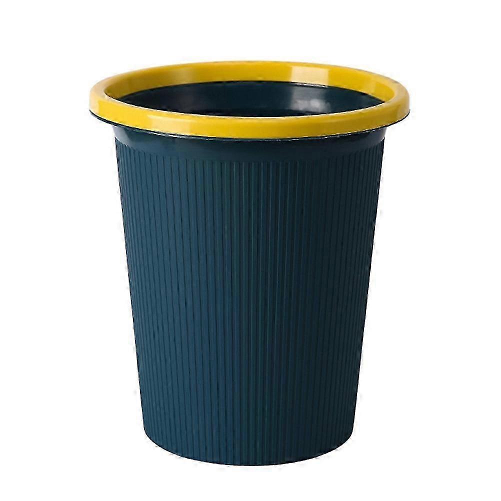 Garbage Container Plastic for Garbage Use 2Pcs Dark Blue with Pressure Ring