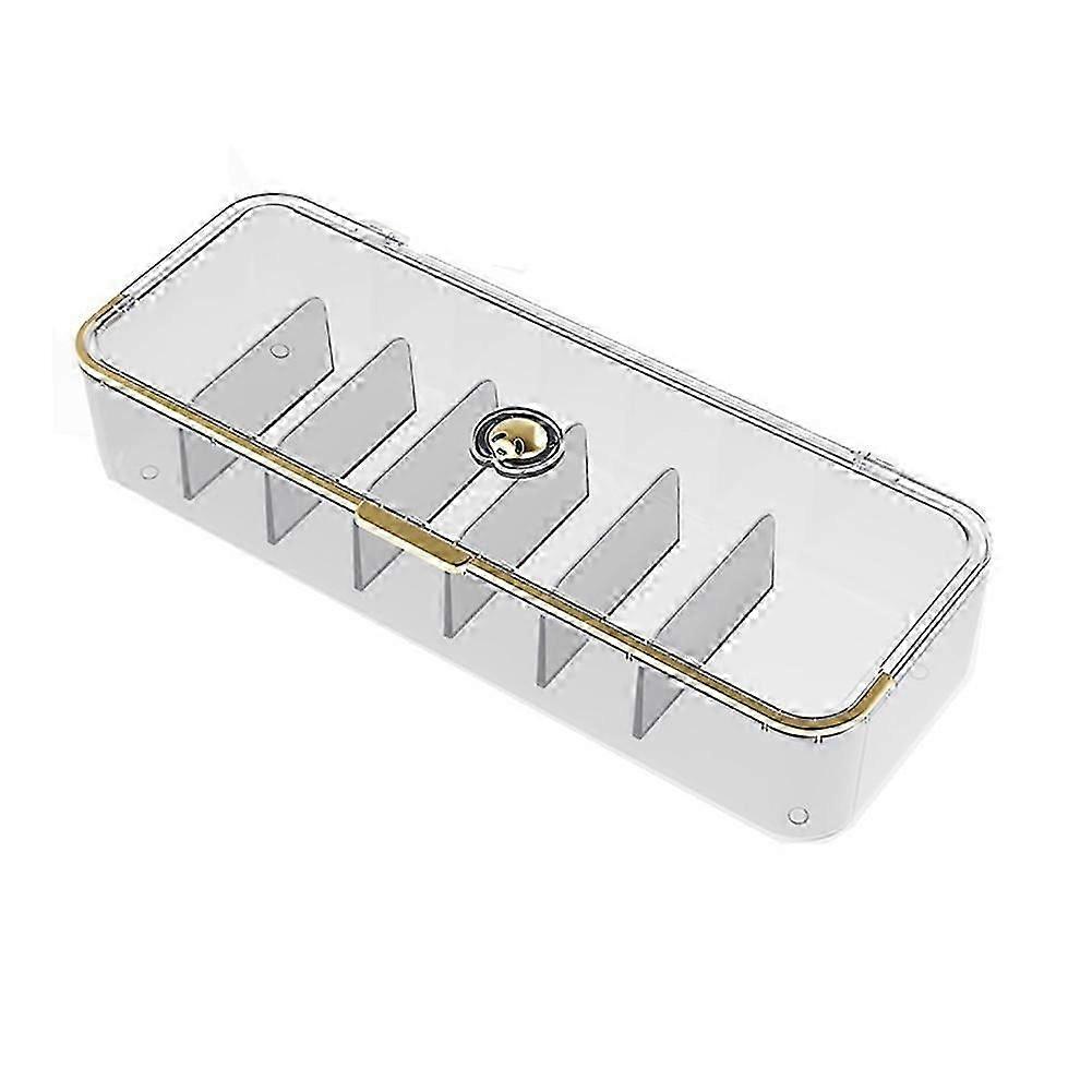 Desktop Storage Box Multifunctional Frame Sorting Box Clamshell Design Storage Data Cable Storage Box Transparent