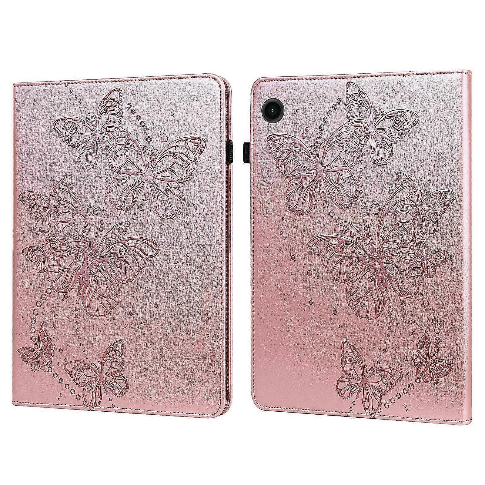 Embossed Butterfly Pattern Horizontal Flip Leather Tablet Case