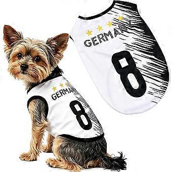 Voetbalshirt voor honden in Mexicaanse stijl, mouwloos, ademend mesh, geschikt voor puppy's.