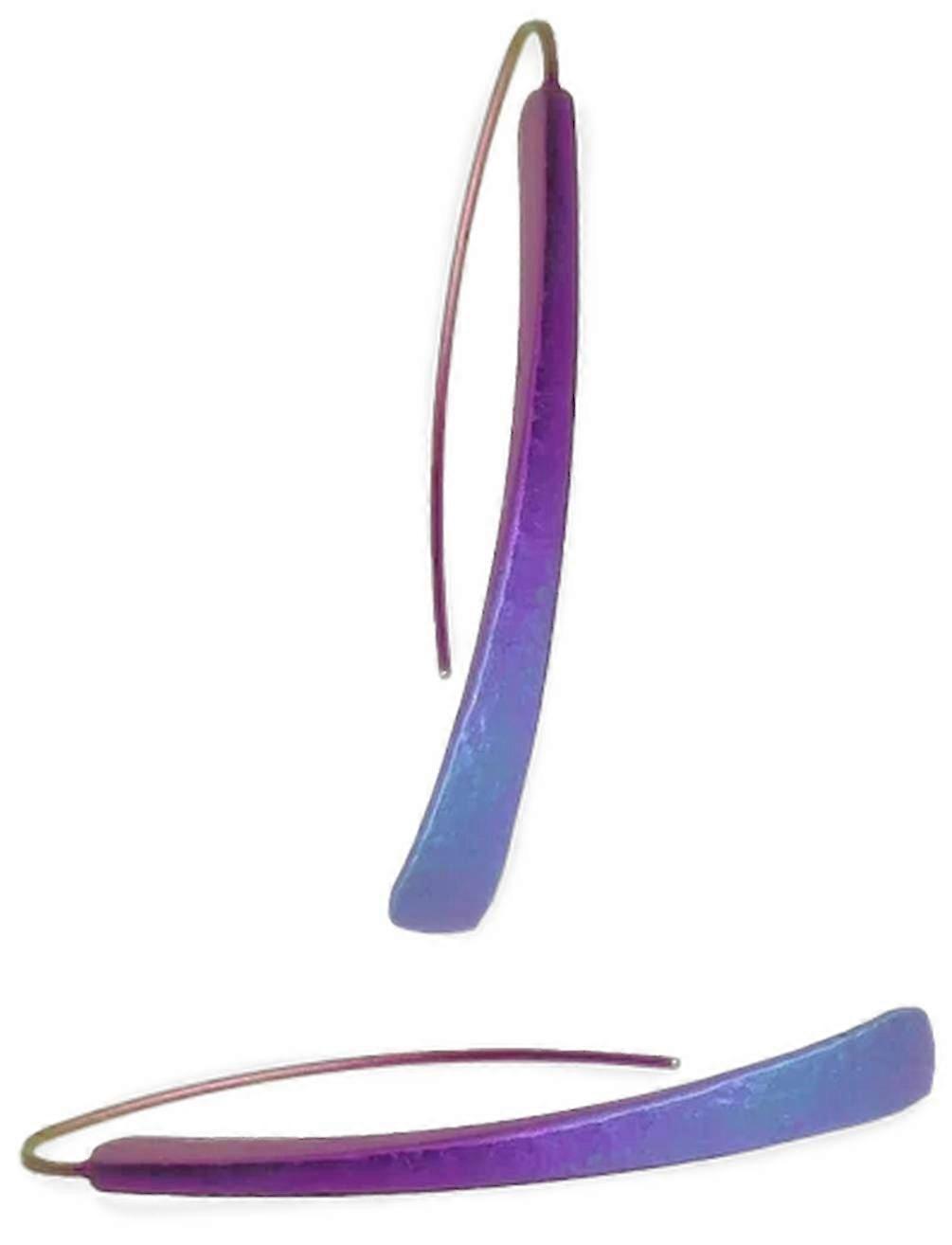 Ti2 Titanium Forged Drop Earrings - Pink