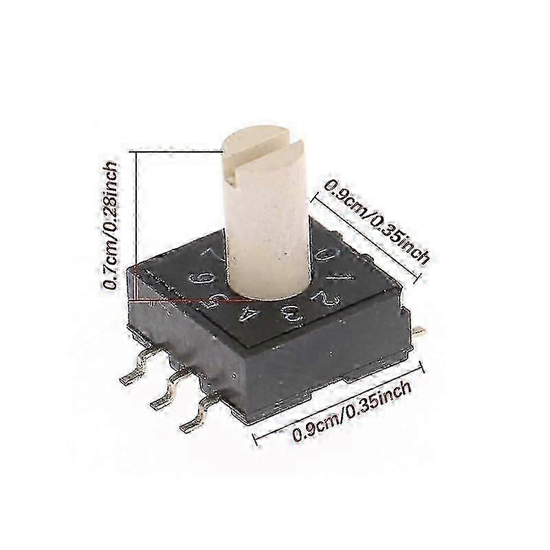 1Pcs 0-9 Coding Switch Compatible with RM3HAF-10 Rotary Dial Switch Patch 3:3 with Handle