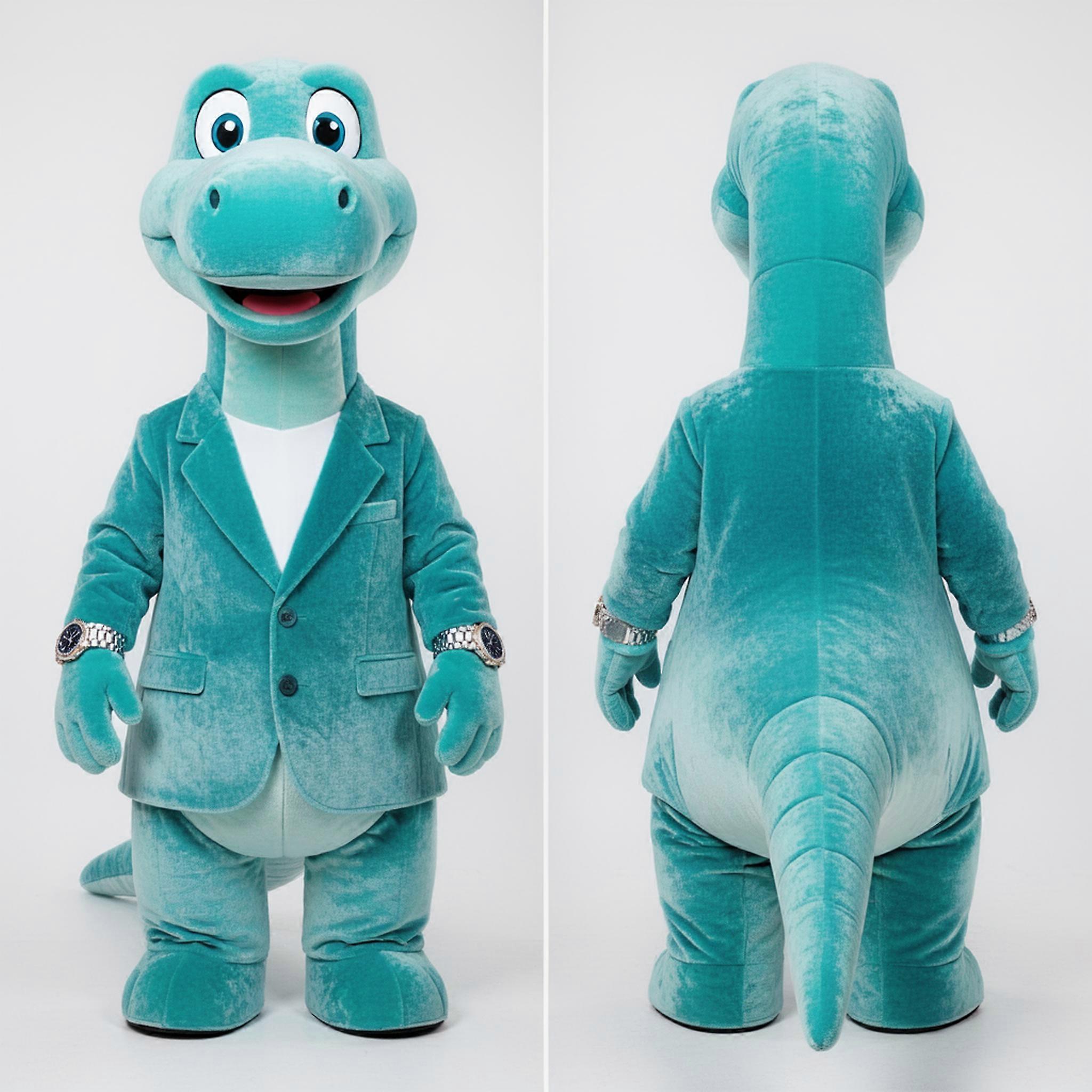MASTICOT Turquoise Broad Shouldered Diplodocus Mascot