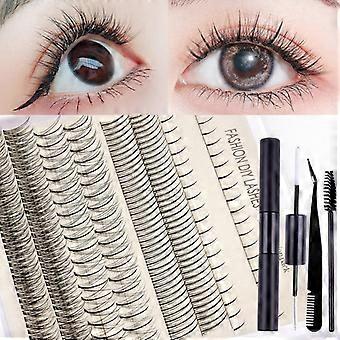 282 einzelne Wimpernbüschel, natürliche Nerz-Wimpernverlängerung, Volumen-Wimpernbüschel, Wimpern-Make-up, Cilia