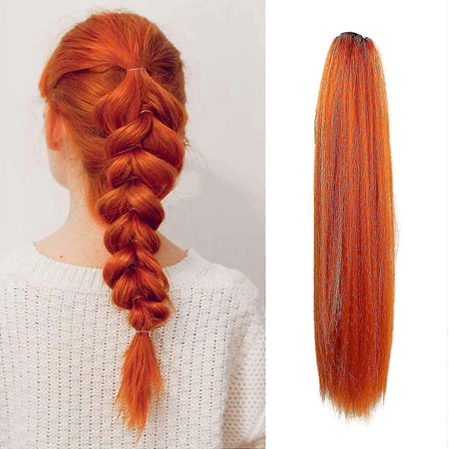 Orange ponytail wig