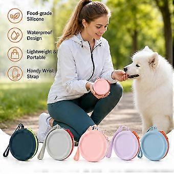Bolsa impermeable de silicona para premios de perros con cremallera y correa para la muñeca, ideal para paseos de entrenamiento.