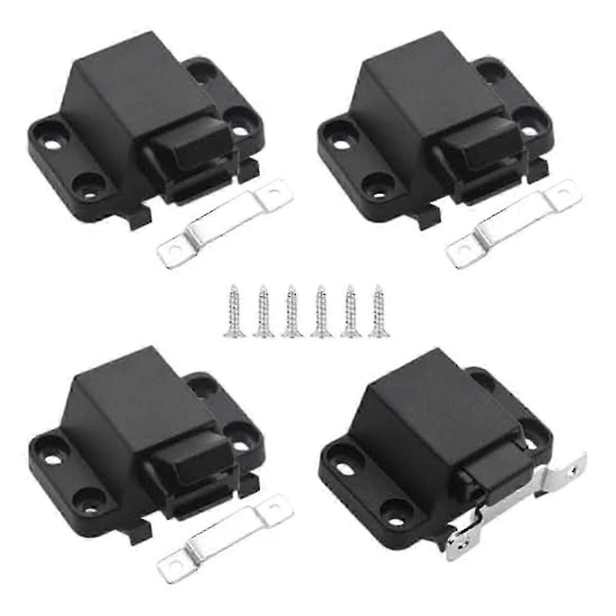 Self Closing Push Door Latches Hardware Kitchen Cabinet Drawer Locks Pull Tips o