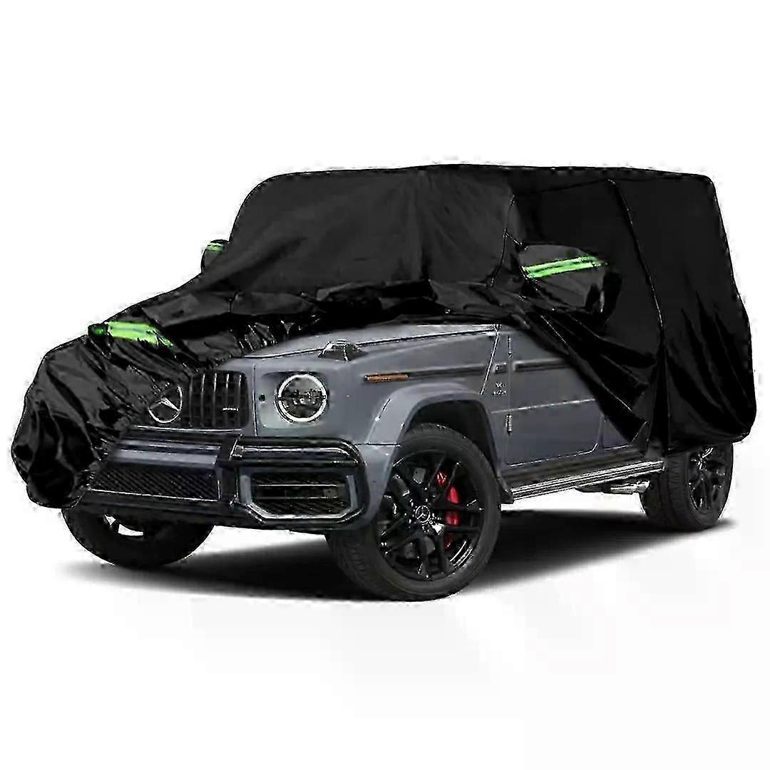 Housse de voiture imperméable avec fermeture éclair et bandes coupe-vent pour Mercedes-Benz Classe G 2004-2025 - Protection contre la neige, la pluie, la poussière et la grêle_zrdj