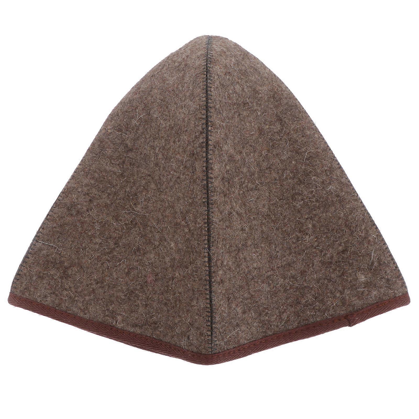 Thickened Sauna Hat Wool Felt Hat for Bathing Comfortable and Absorbent