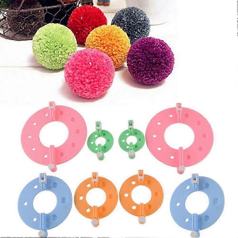 8-Piece Plastic Pompom Kit
