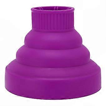 Difusor de cabelo dobrável, bocal universal para secador, portátil para viagens, violeta